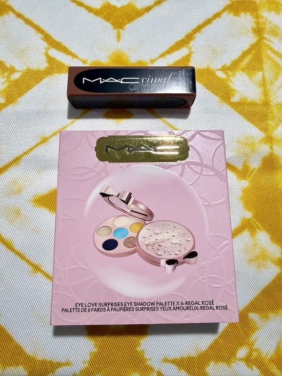 MAC Cosmetics Other - NEW 2pc MAC Holiday Eyeshadow Palette Regal Rose Macximal Sleek Satin Lipstick